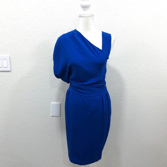 Escada 100% Silk Blue Dress - Picture 2 of 10